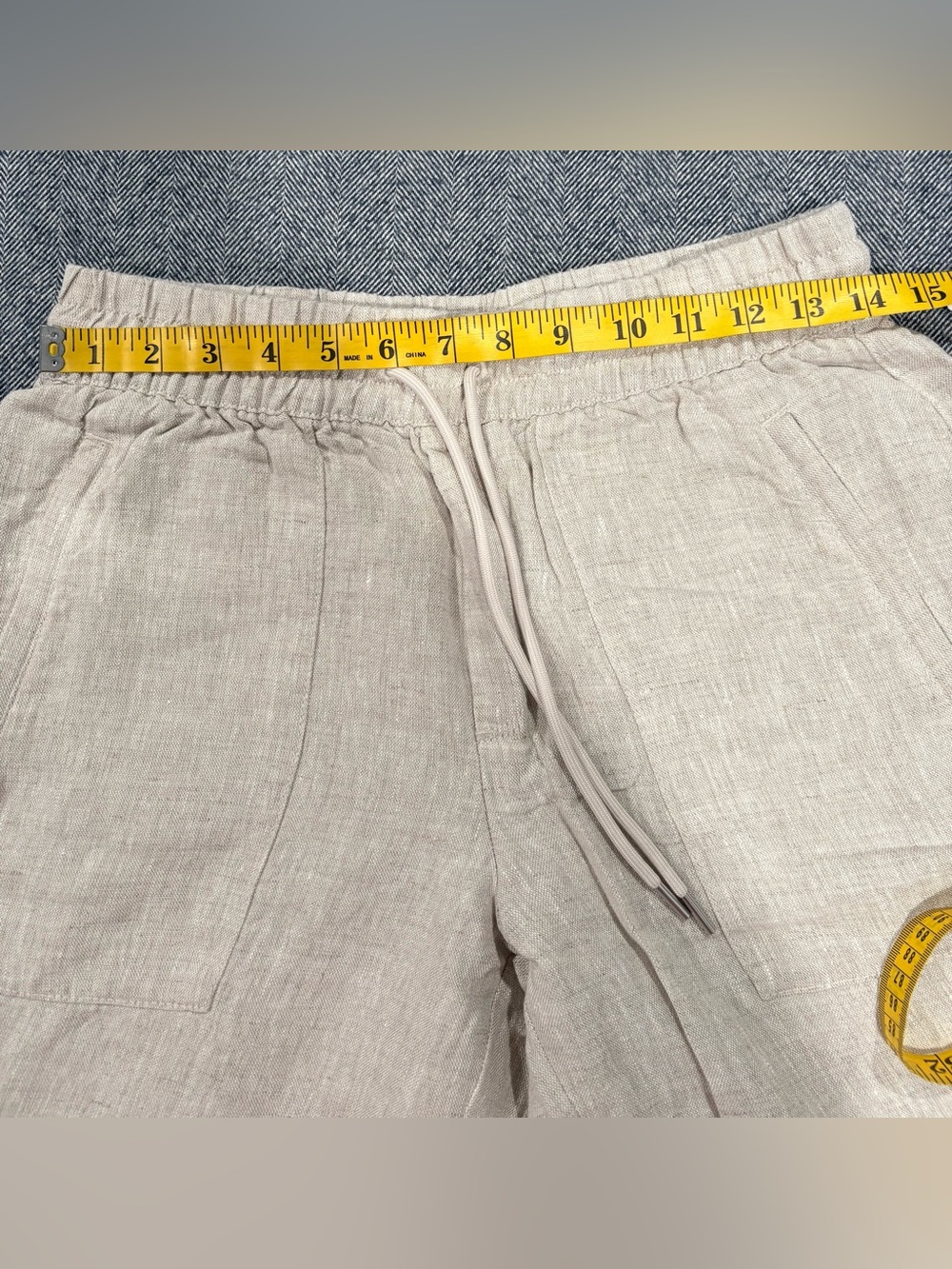 Athleta Retreat Linen High Rise Wide Leg Pant | Color: Undyed | size S - Picture 7 of 10